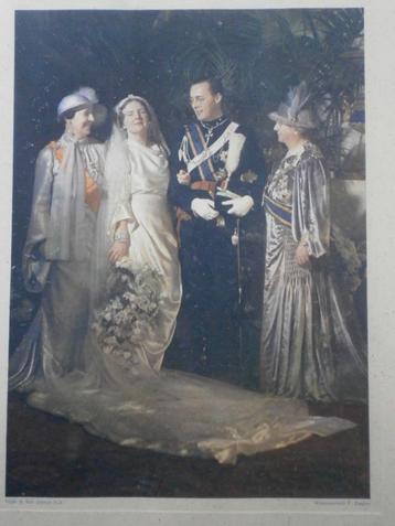 Kleuren trouwfoto Juliana Bernhardt 7-1-1937 beschikbaar voor biedingen