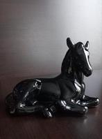 Franse Art Deco keramische zwarte veulen paard beeld, Antiek en Kunst, Antiek | Keramiek en Aardewerk, Ophalen of Verzenden