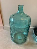 Glazen fles /vaas hoogte ca 50cm, Ophalen, Blauw, Minder dan 50 cm, Glas