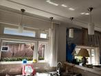 4 hanglampen. Melkglas, Ophalen of Verzenden, Gebruikt, Minder dan 50 cm