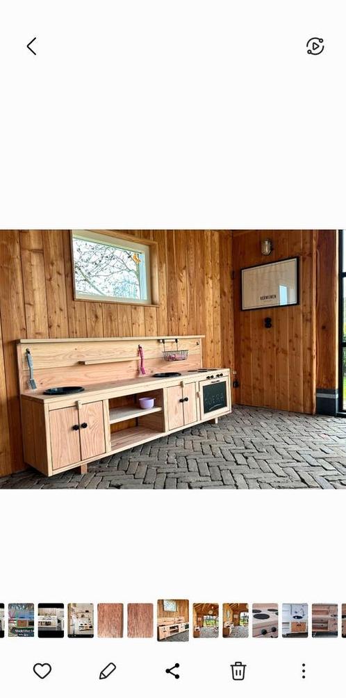 Buitenkeuken Modderkeuken Keukentje Speelkeuken Zandtafel, Kinderen en Baby's, Speelgoed | Buiten | Speelhuisjes, Nieuw, Hout