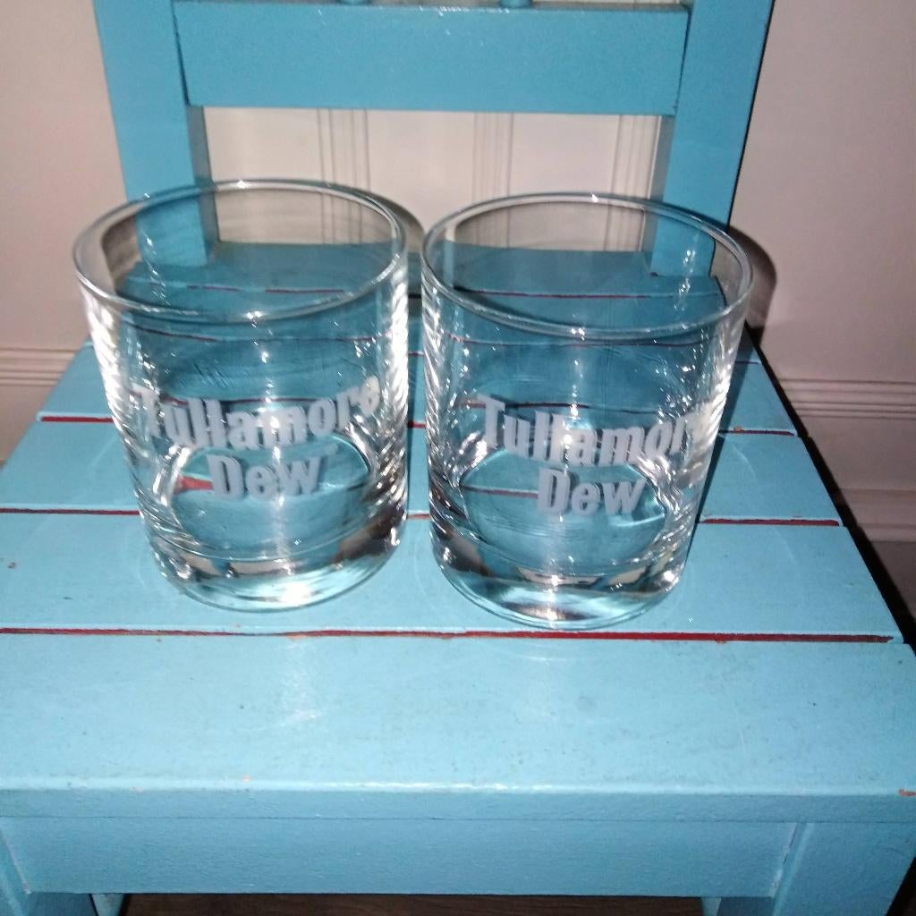 Tullamore Dew whisky glazen 2 stuks, Ophalen, Zo goed als nieuw, Overige typen