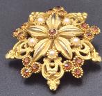 Goudkleurige broche, Ophalen of Verzenden, Goud, Overige materialen