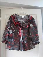 Piraten  Hes Zwart/Wit/Rood met Hoed Maat 42, Ophalen of Verzenden, Gedragen, Maat 42/44 (L), Carnaval