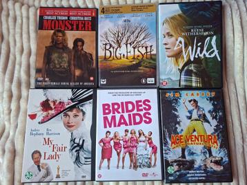 6 dvd's Bridesmaids Big Fish Wild Monster My Fair Lady Ace V beschikbaar voor biedingen