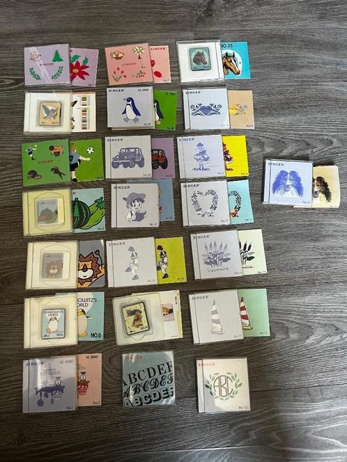 Singer borduur kaarten, Hobby en Vrije tijd, Borduren en Borduurmachines, Zo goed als nieuw, Patroon, Machineborduren, Ophalen of Verzenden