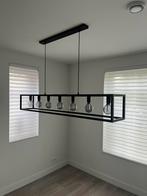 Zwart metalen hanglamp met 7 fittingen, Ophalen, 50 tot 75 cm, Zo goed als nieuw, Metaal