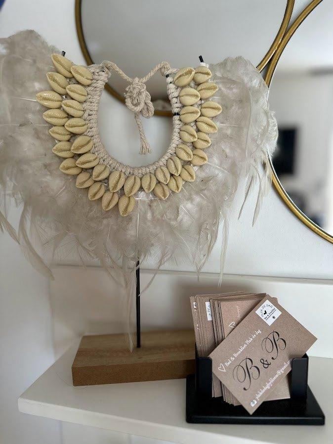 Bohemian Ibiza Veren Tooi / krans op standaard, Ophalen of Verzenden, Zo goed als nieuw