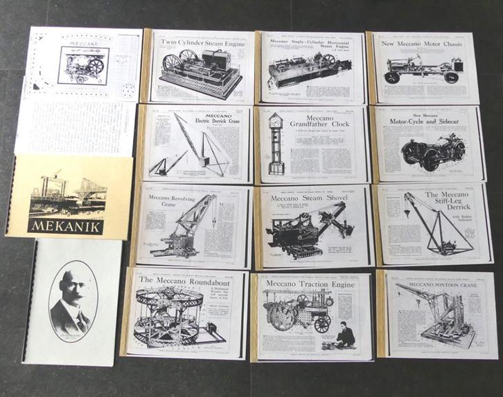 Meccano modelbladen replica modellen folders, Boeken, Catalogussen en Folders, Gelezen, Folder, Ophalen of Verzenden
