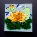 Vintage tegel: lotusbloem, Antiek en Kunst, Ophalen of Verzenden