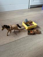 Schleich paard met kar, Verzamelen, Speelgoed, Ophalen, Zo goed als nieuw