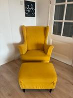 Yellow ikea lounge chair and footstool, Huis en Inrichting, Ophalen, Zo goed als nieuw, Eenpersoons, Minder dan 150 cm
