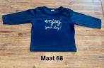 Zeeman Longsleeve 'Enjoy Your Day' Maat 68, Kinderen en Baby's, Babykleding | Maat 68, Zeeman, Jongetje of Meisje, Ophalen of Verzenden