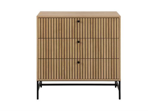 by fonQ Lamina Ladekast - 3 Lades - Eiken | Van €299, nu, Huis en Inrichting, Kasten | Ladekasten, Nieuw, Minder dan 100 cm, 50 tot 100 cm