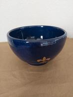 Blauwe kom met gouden Fleur de Lis, Antiek en Kunst, Ophalen of Verzenden