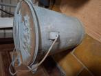 vintage zinken vuilnisemmer, Ophalen, Gebruikt, Minder dan 50 cm