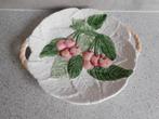 Bord 22 cm. Kers Barbotine of Majolica Handpainted, Ophalen of Verzenden