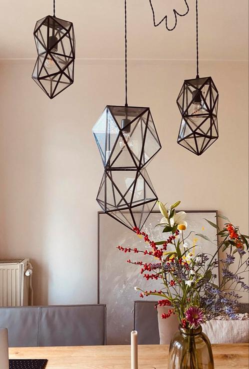 Unieke designlampen – Maison Scotch – set van 3 | UITVERKOOP, Huis en Inrichting, Lampen | Hanglampen, Zo goed als nieuw, Minder dan 50 cm