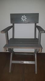 Regisseur stoel grijs, Tuin en Terras, Tuinstoelen, Ophalen of Verzenden, Zo goed als nieuw