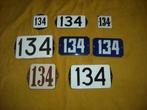oud emaille huisnummer 134 ook 135 136 137 138 139 140 141 8, Antiek en Kunst, Ophalen of Verzenden