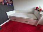 Bedbank Jade (Woood) White 90x200, Kinderen en Baby's, Kinderkamer | Bedden, Ophalen, 85 tot 100 cm, Zo goed als nieuw, Matras