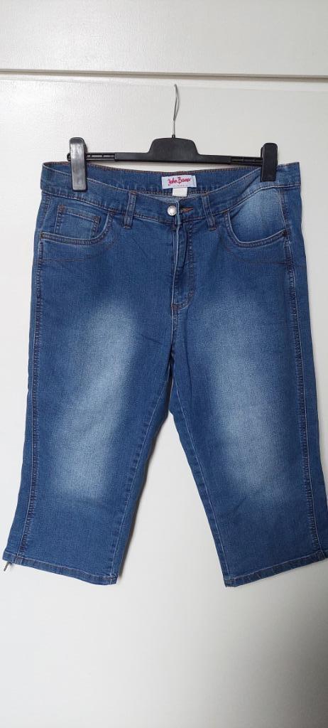 Broek: driekwart spijkerbroek – John Baner, maat 44, Kleding | Dames, Broeken en Pantalons, Zo goed als nieuw, Maat 42/44 (L)