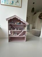 Roze houten poppenhuis Petit Amélie - alleen ophalen, Ophalen of Verzenden, Zo goed als nieuw