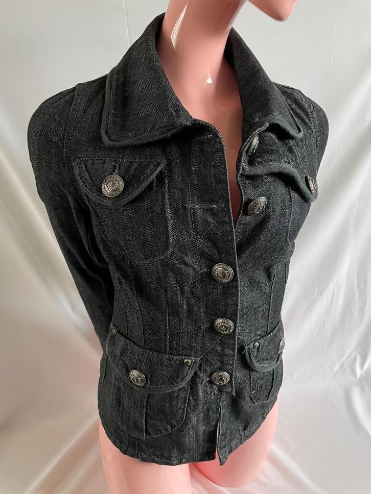 Silver Creek zwart spijkerjack, maat 34. Nieuw, Kleding | Dames, Jasjes, Kostuums en Pakken, Nieuw, Jasje, Maat 34 (XS) of kleiner