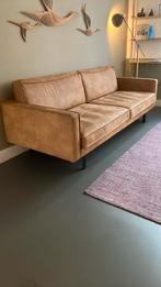 3 zits bank microleder (cognac kleur), Huis en Inrichting, Banken | Bankstellen, Ophalen, Gebruikt, Driepersoons, Rechte bank