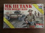 Esci MK III Tank 1/72 + Desert Rats, Overige merken, Ophalen of Verzenden, Zo goed als nieuw, Tank