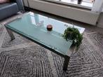 Glazen salontafel, Huis en Inrichting, Tafels | Salontafels, Gebruikt, 100 tot 150 cm, Glas, Minder dan 50 cm
