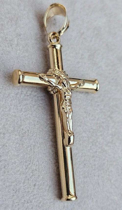 Mooie gouden 14k kruis hanger, Sieraden, Tassen en Uiterlijk, Kettinghangers, Nieuw, Goud, Goud, Overige voorstellingen, Ophalen of Verzenden