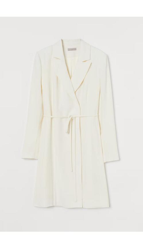 Blazerjurk in wit H&M, Kleding | Dames, Jurken, Nieuw, Maat 38/40 (M), Wit, Boven de knie, Ophalen