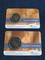 ZELDZAAM Gulden en Rijksdaalder 1980 Dubbele Kop in coincard, Ophalen of Verzenden, Koningin Beatrix, 2½ gulden