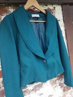 Vitage jasje petrol kleur colbert, Kleding | Dames, Ophalen of Verzenden, Zo goed als nieuw, Blauw