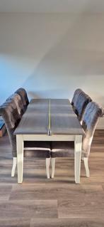 Riviera Maison Tafel + 8 Dubbelman Design Stoelen, Ophalen, Gebruikt, Landelijk, 8 stoelen of meer