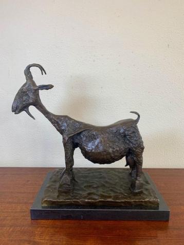 Groot Bronzen Beeld Geit Picasso She Goat Gesigneerd Nummer beschikbaar voor biedingen
