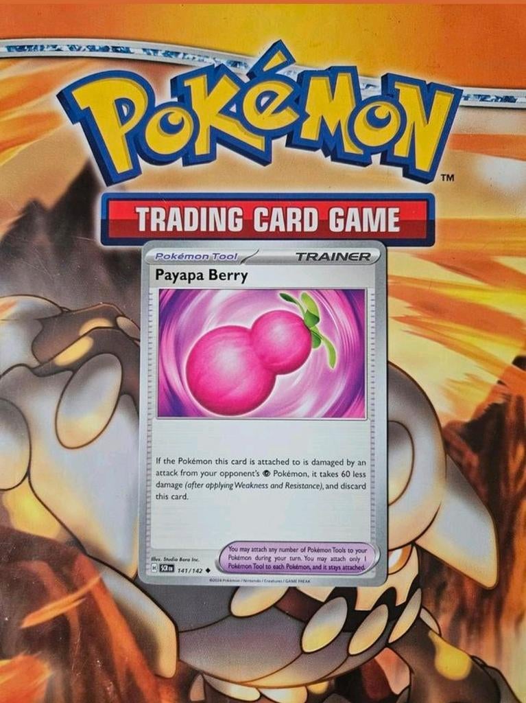 Payapa berry 141/142 Stellar Crown set pokemon kaart nm-mint, Ophalen of Verzenden, Zo goed als nieuw, Losse kaart