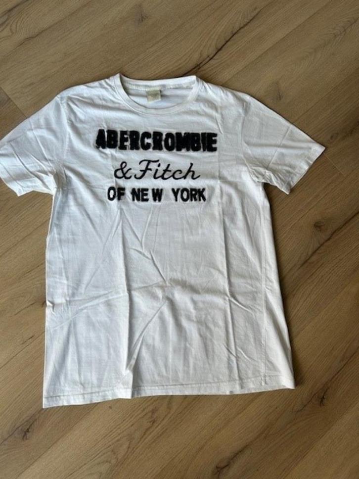Wit t-shirt Abercrombie & Fitch Mt XXL, Kleding | Heren, T-shirts, Zo goed als nieuw, Maat 56/58 (XL), Wit, Verzenden