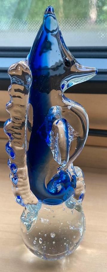 Zeepaard glas op spijkerbol Art Glass Seahorse Paper Weight beschikbaar voor biedingen