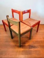 Set van 3 CARIMATE stoelen in style of VICO MAGISTRETTI, Ophalen, Riet of Rotan, Overige kleuren, Drie