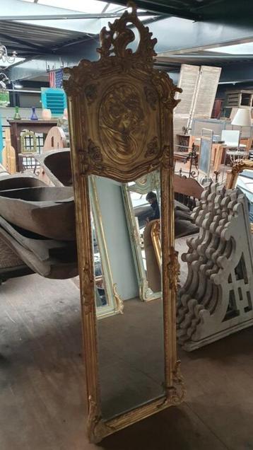 PRACHTIGE FRANSE BROCANTE BAROK SPIEGEL 55X175 CM beschikbaar voor biedingen