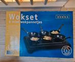 Mini Wokset - 6 Pannetjes, Ophalen of Verzenden, Zo goed als nieuw, 4 t/m 7 personen