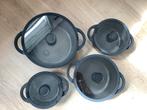 Pannenset 18, 20, 24 en 28cm, Ophalen of Verzenden, Zo goed als nieuw, Pannenset