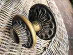 Vintage bronzen deurknop zonnebloem, Ophalen, Zo goed als nieuw, Overige materialen, Klink of Kruk
