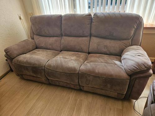 3 en 2 zits grijs bankstel met relax gedeeltes, Huis en Inrichting, Banken | Bankstellen, Gebruikt, 75 tot 100 cm, Ophalen