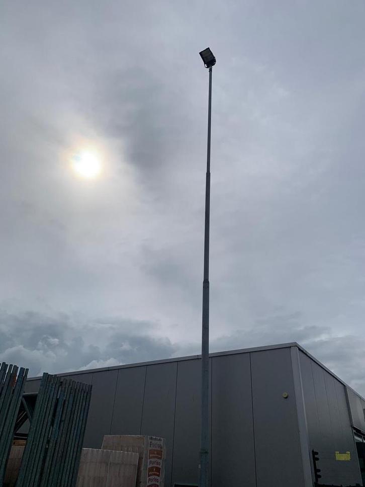 Lichtmast 19 m, met Philips lamp, terrein verlichting, Doe-het-zelf en Verbouw, Bouwverlichting, Gebruikt, 500 watt of meer, Ophalen of Verzenden