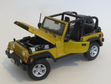 Goudkleurige Jeep Wrangler Rubicon, Maisto, 1:18, topstaat beschikbaar voor biedingen