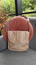 Cowboysbag schoudertas, Ophalen of Verzenden, Gebruikt, Beige, Leer