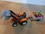 6537 Playmobil Compacte Tractor met aanhanger en groente, Ophalen of Verzenden, Zo goed als nieuw, Complete set